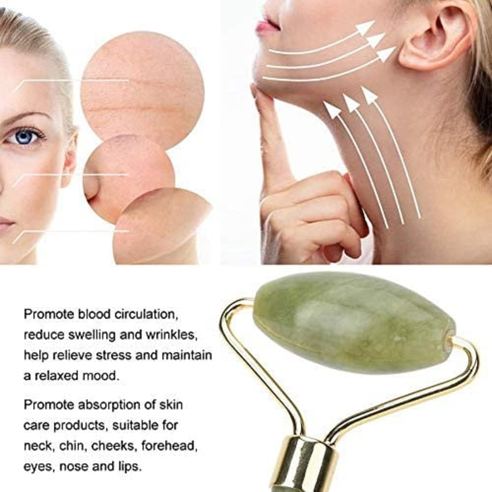 Set Jade Roller & Gua Sha 5 En 1 - Masaje Facial